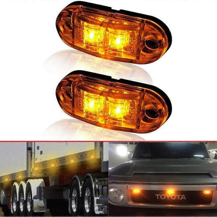LED Side Marker Lights 10PCS, 12V Waterproof Car Truck Warning Tail Lamps