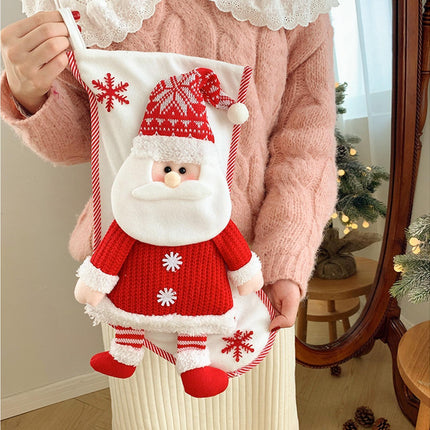 Large Capacity Xmas Stocking-White