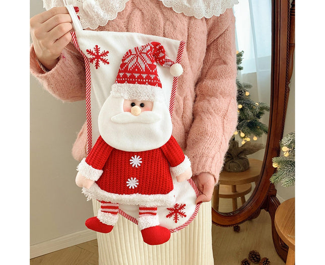 Large Capacity Xmas Stocking-White – product detail