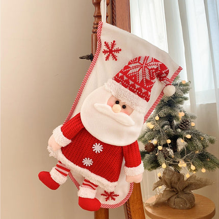 Large Capacity Xmas Stocking-White