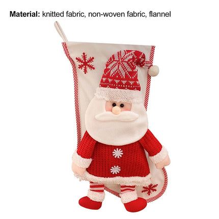 Large Capacity Xmas Stocking-White