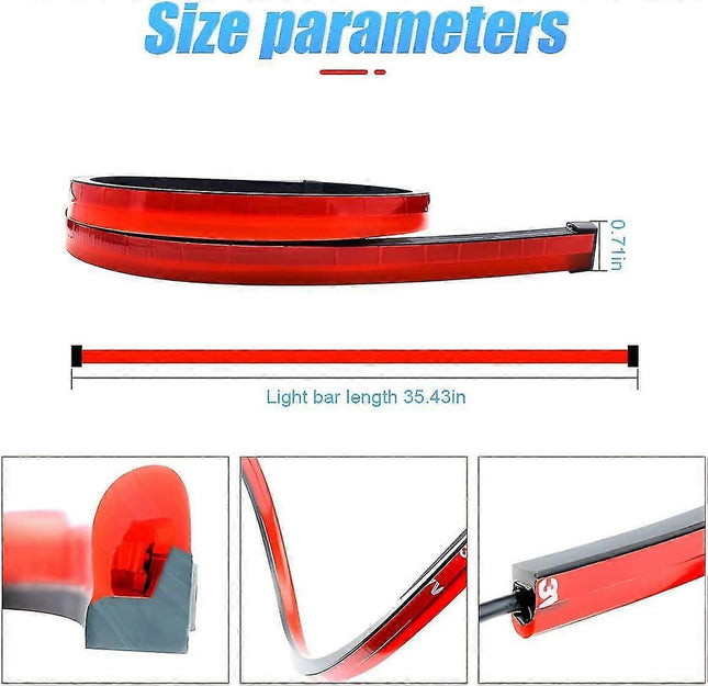 LED Brake Light Strip 35 Inch Red 144 LEDs DC12V Rear Warning Light Bar – product detail