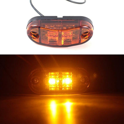 LED Side Marker Lights 1PC, 12V/24V Trailer Truck Warning Tail Lamp