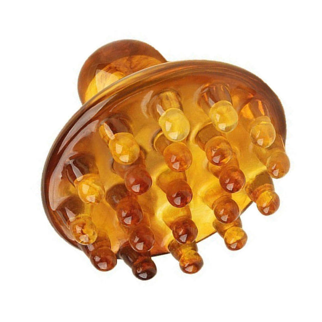 Manual Head Massage Comb Brush Round Smooth Guasha Tool for Scalp & Travel Use V1263-JX-5854