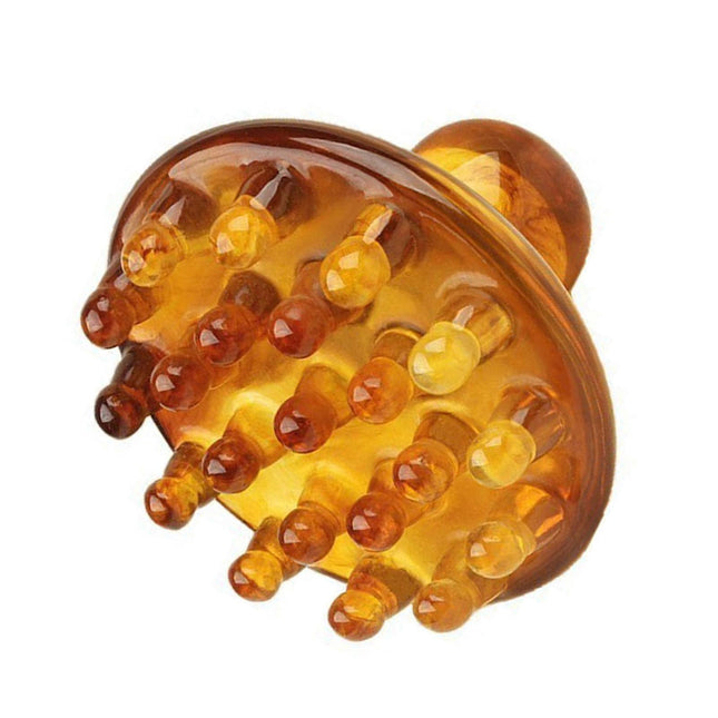 Manual Head Massage Comb Brush Round Smooth Guasha Tool for Scalp & Travel Use – product detail