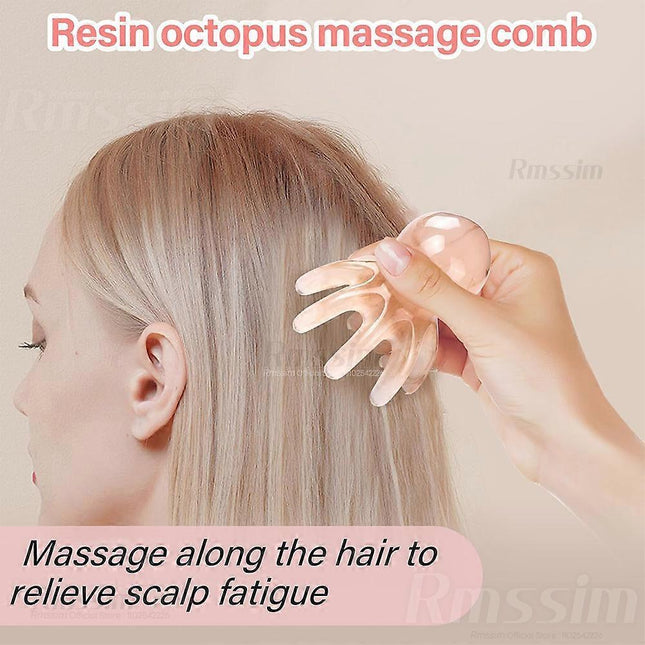 Resin Octopus-Style Scalp Guasha Massage Comb Meridian Scraping Acupuncture SPA Tool – product detail