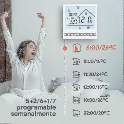 WiFi Smart Heating Thermostat 16A Wall Thermostat Compatible with Alexa Google Home