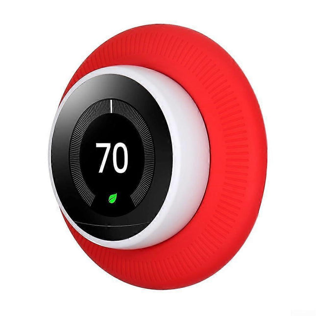 Smart Thermostat Protective Silicone Cover Wall Plate for Nest Thermostat Accessories Red V1263-JX-5953