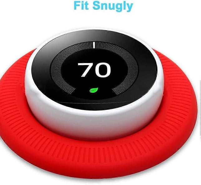 Smart Thermostat Protective Silicone Cover Wall Plate for Nest Thermostat Accessories Red – product detail