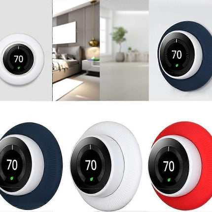 Smart Thermostat Protective Silicone Cover Wall Plate for Nest Thermostat Accessories Red