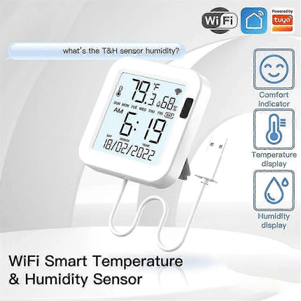 Temperature & Humidity Sensor LCD Display Infrared Sensing Backlight Screen