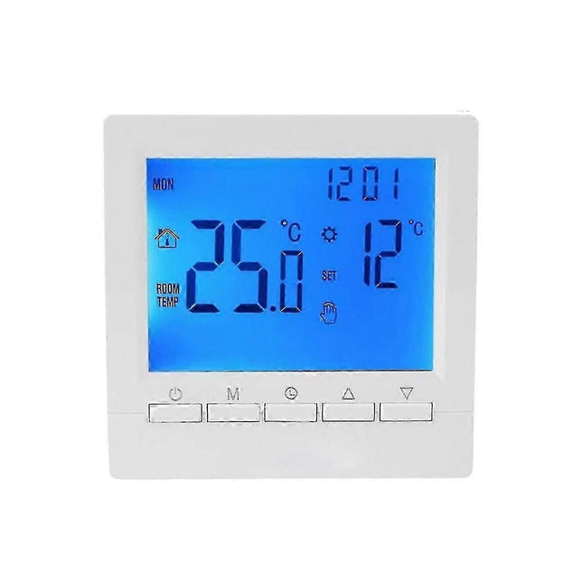 Backlight LCD Thermostat Wall Heating Temperature Controller Blue Light Display V1263-JX-5964