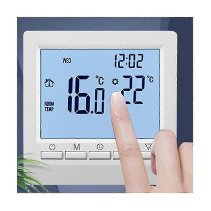 Backlight LCD Thermostat Wall Heating Temperature Controller Blue Light Display