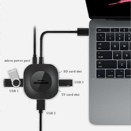 H25-3.0 USB Hub: 3 Ports + TF/SD Card Reader for Computer/Notebook