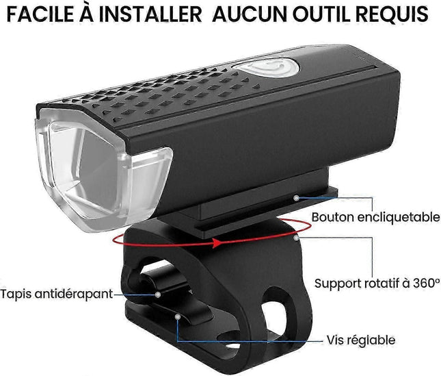 USB Rechargeable LED Bike Front Light – product detail