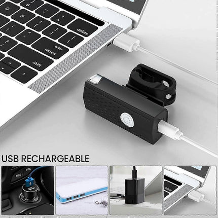 USB Rechargeable LED Bike Front Light - Waterproof, 5 Modes, for All Bikes