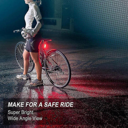 USB Rechargeable Bike Light Set - LED Front & Tail Light