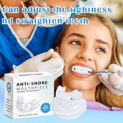 Adjustable Anti-Snoring Mouthpiece - Reduces Snoring, Food-Grade Silicone