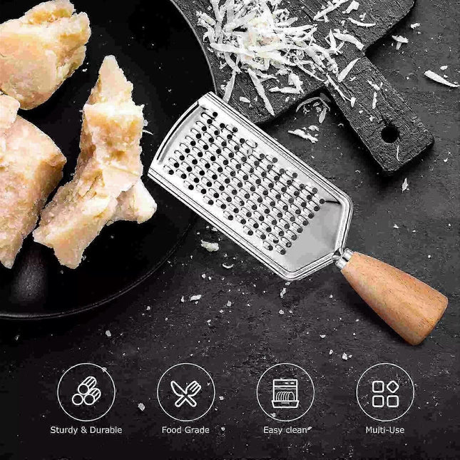 Wooden Handle Cheese Grater & Vegetable Slicer – product detail