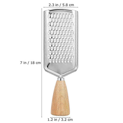 Wooden Handle Cheese Grater & Vegetable Slicer - Potato Peeler, Kitchen Tool