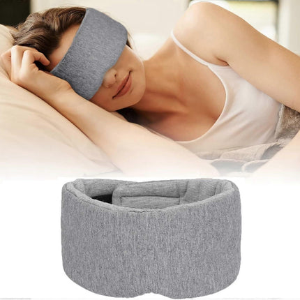 Super Soft Cotton Sleep Mask - Breathable, Adjustable, with Earplugs & Travel Pouch
