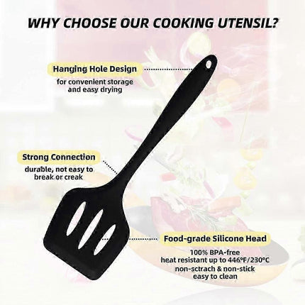 Silicone Kitchen Utensil Set - Non-Stick, Heat Resistant, 5-Piece