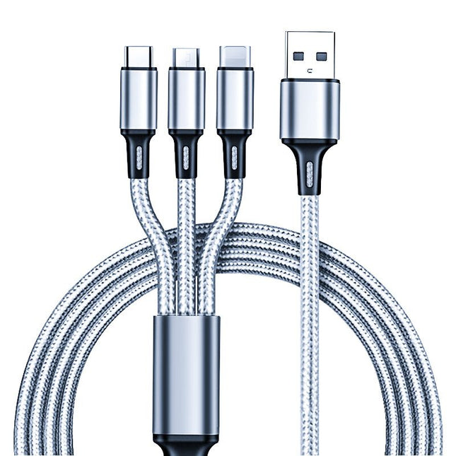 3-in-1 Multi USB Charger Cable for Micro USB Type C and Apple Devices V1263-JX-6100-5