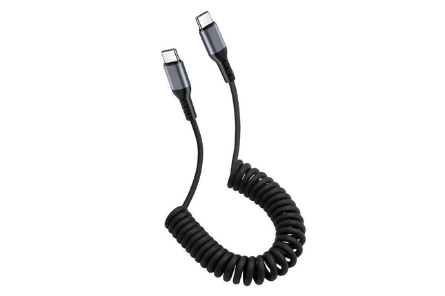 USB C To C Cable Car Coiled Type C Charging Cable For iPhone Samsung – product detail