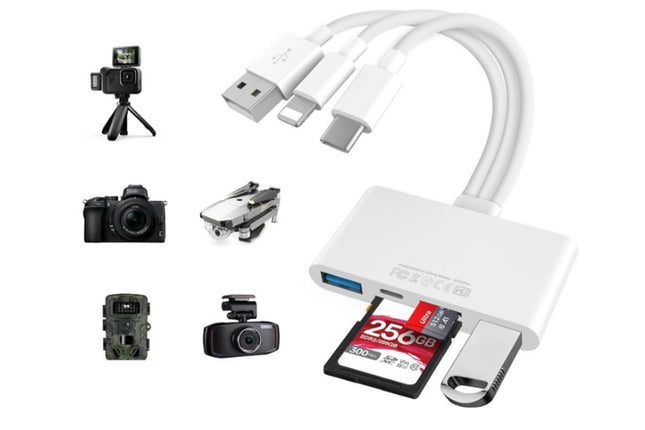 5 In 1 Memory Card Reader USB OTG Adapter SD Card Reader For iPhone iPad – product detail