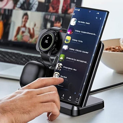 Wireless Charging Station for Samsung 3 in 1 Fast Charger Stand for Samsung Phone Wireless Charger Charger Stand
