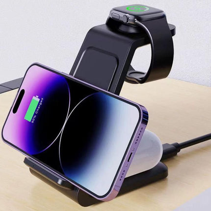 3 in 1 Wireless Charger Dock Charging Station for Apple Watch iPhone Apple AirPods