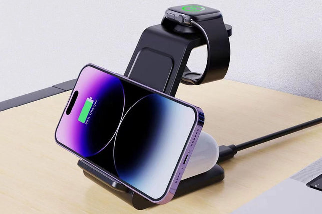3 in 1 Wireless Charger Dock Charging Station for Apple Watch iPhone Apple AirPods – product detail