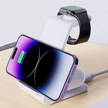3 in 1 Wireless Charger Dock Charging Station for Apple Watch iPhone Apple AirPods