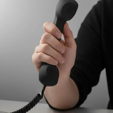 1M Retro Wired Handheld Telephone Handset with Microphone Type C Plug for Smartphones PC