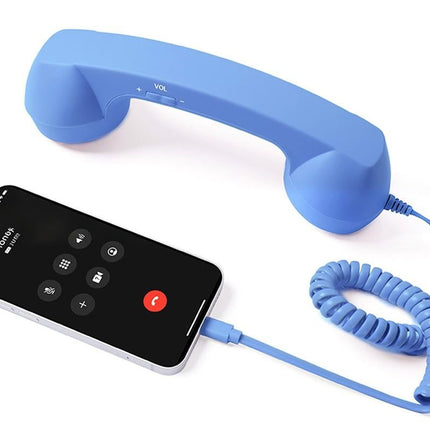 1M Retro Wired Handheld Telephone Handset with Microphone Type C Plug for Smartphones PC