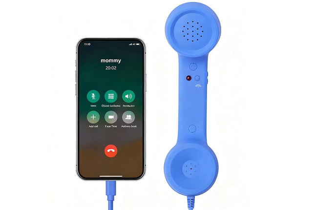 1M Retro Wired Handheld Telephone Handset with Microphone Type C Plug for Smartphones PC – product detail