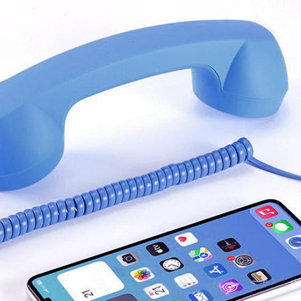 1M Retro Wired Handheld Telephone Handset with Microphone Type C Plug for Smartphones PC