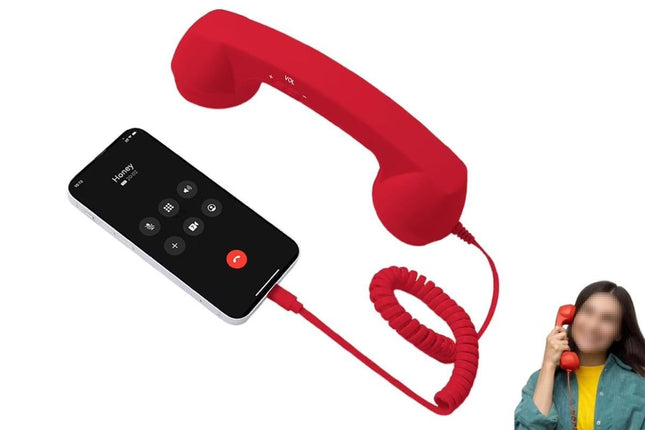 1M Retro Wired Handheld Telephone Handset with Microphone Type C Plug for Smartphones PC V1263-JX-6122-3