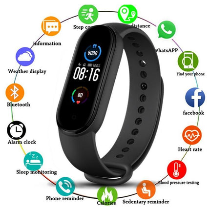 Bluetooth Smart Fitness Bracelet Heart Rate Monitor Watch Wristband Fitness Tracker Health Tracker with Sleep Tracker for Women Men