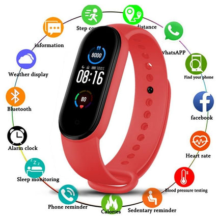 Bluetooth Smart Fitness Bracelet Heart Rate Monitor Watch Wristband Fitness Tracker Health Tracker with Sleep Tracker for Women Men