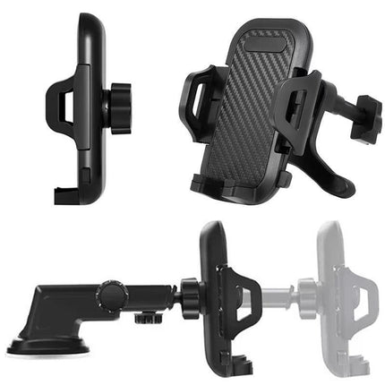 Universal Car Phone Holder Suction Mount Adjustable Dashboard Windscreen Stand