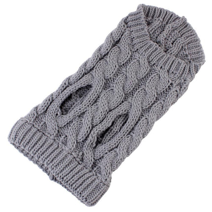 Pet Dog Sweater Pet Turtleneck Knitting Sweater Winter Warmer Clothes Pet Pullover Knitwear - Red