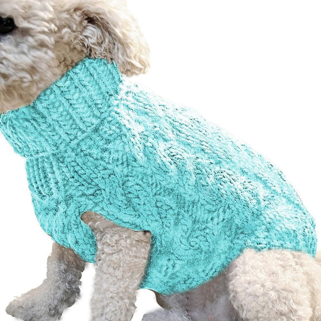 Pet Dog Sweater Pet Turtleneck Knitting Sweater Winter Warmer Clothes Pet Pullover Knitwear