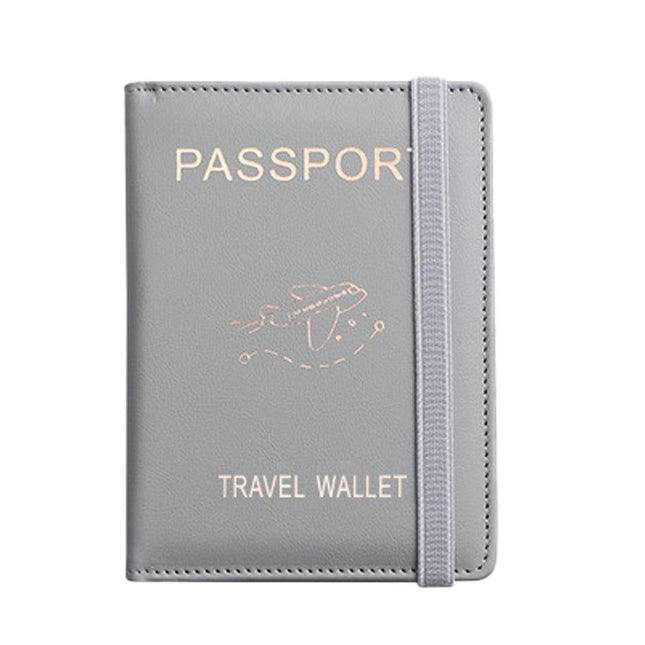 RFID Blocking Passport Holder Travel Passport Wallet Card Holder Gray – product detail