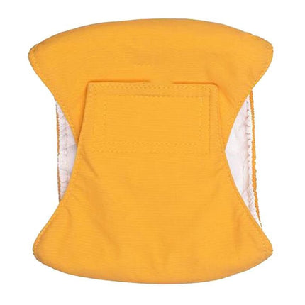 Washable Dog Diaper Water-resistant Puppy Nappy Belly Wrap for Male Dogs Reusable Dog Belly Bands Male Puppy Nappies Wrap Yellow - M