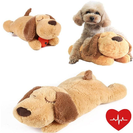 Pet Puppy Cat Soft Plush Toy Heartbeat Sleeping Buddy Dog Behavioral Anxiety Aid