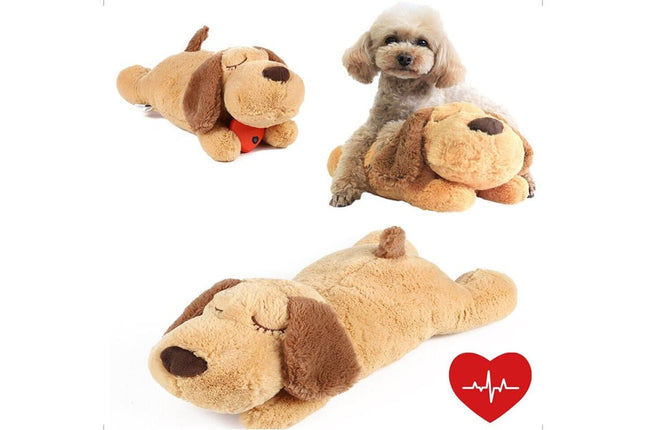 Pet Puppy Cat Soft Plush Toy Heartbeat Sleeping Buddy Dog Behavioral Anxiety Aid V1263-JX-6206