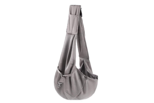 Breathable Dog Carrier Sling With Storage Pocket Pet Carrier Shoulder Pouch For Outdoor Travel -Gray – product detail