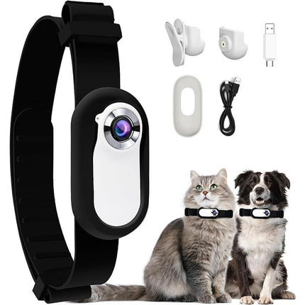 HD 1080P Dog Tracker Collar No WiFi No App Dog Collar Camera Dog Cat Pet Sport Action Camera Collar Mini Body Cam