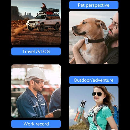 HD 1080P Dog Tracker Collar No WiFi No App Dog Collar Camera Dog Cat Pet Sport Action Camera Collar Mini Body Cam